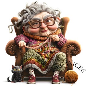 Quirky Funny Grandma Clipart Bundle | 20 sets | High Quality 300 DPI JPEGs | Funny Old Ladies , Senior Old Grandma , Grumpy Old Lady ,Senior