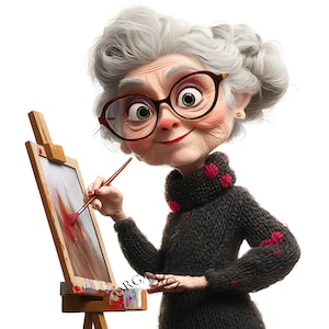 Paquete de imágenes prediseñadas de abuelas divertidas para personas mayores / 24 juegos / JPEG de alta calidad de 300 DPI / Abuela anciana, Anciana divertida, Damas ancianas, Personas mayores ancianas