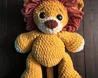 Handmade Crochet Lion: Amigurumi Plushie, Nursery Decor