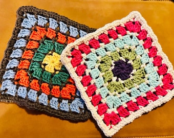 Mosaic Crochet Granny Square