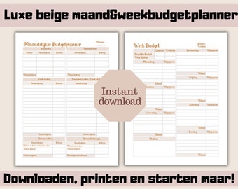 Budget planner | Cash stuffing | Dutch | Budgeting | Weekly budget planner | Monthly budget planner