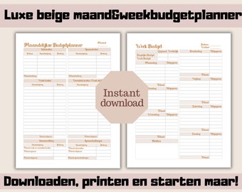 Budgetplanner | Cash stuffing | Nederlands | Budgetteren | Week budgetplanner | Maand budgetplanner