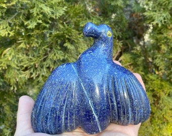 Forma di uccello lapislazzuli / Lapislazzuli dall'Afghanistan / Pietra preziosa lapislazzuli / Forma di uccello lapislazzuli per la decorazione domestica / Lapislazzuli