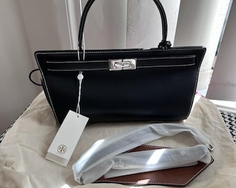 New With Tags Tory Burch LEE RADZIWILL Cat EYE Black Handbag ShoulderBag