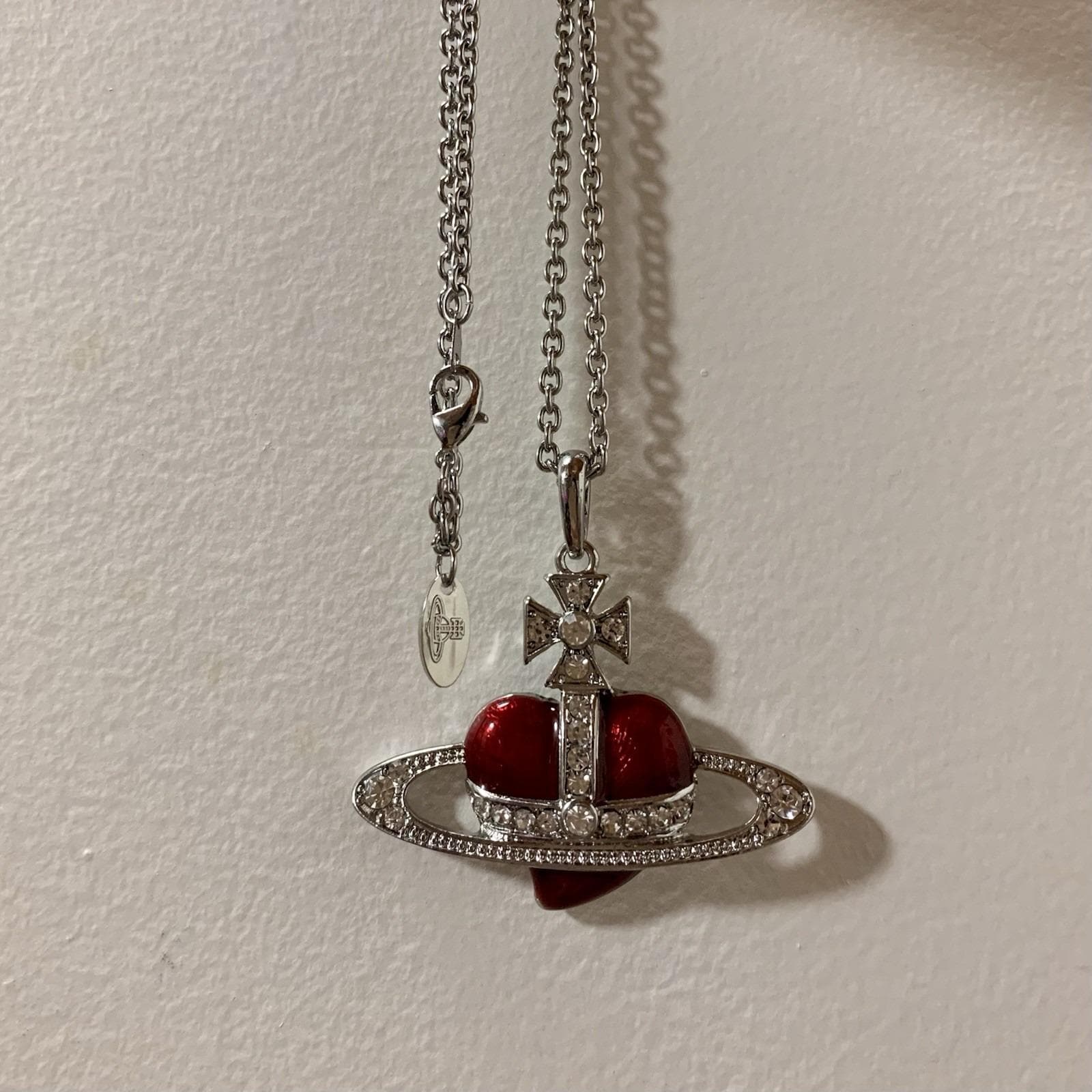 Vivienne Westwood Necklace Orb Red - Etsy