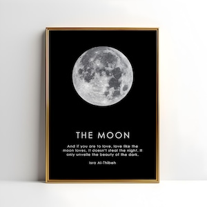 Moon Print: Minimalist Space Travel Poster (Digital Download)