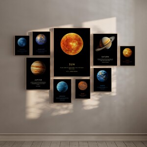 Solar System Prints Set: Modern Planets Wall Art (Digital Download)
