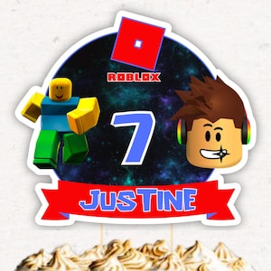 Personalized Roblox Birthday Cake Topper (Digital Download)