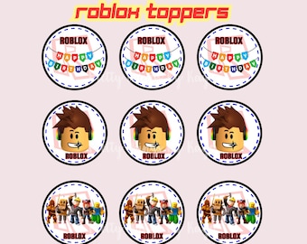 Roblox Birthday Cupcake Toppers: Gamer Party Decorations (Digital Download)