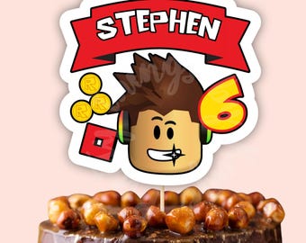 Roblox Cake Topper: Anpassbare Gamer Party Dekoration (Digitaler Download)