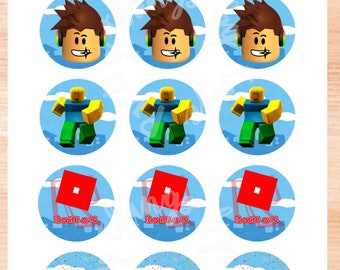 Roblox Birthday Cupcake Toppers: Gamer Party Decorations (Digital file)