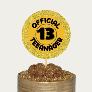 Thirteen Cake topper, Teenager Cake Topper, Instant download