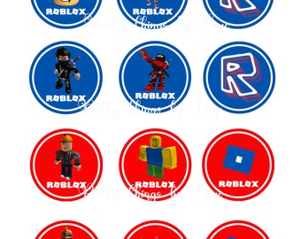 Roblox verjaardag cupcake toppers: gamerfeestdecor (afdrukbaar)