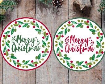 Christmas Cupcake Toppers: Merry Holiday Printables (PDF)