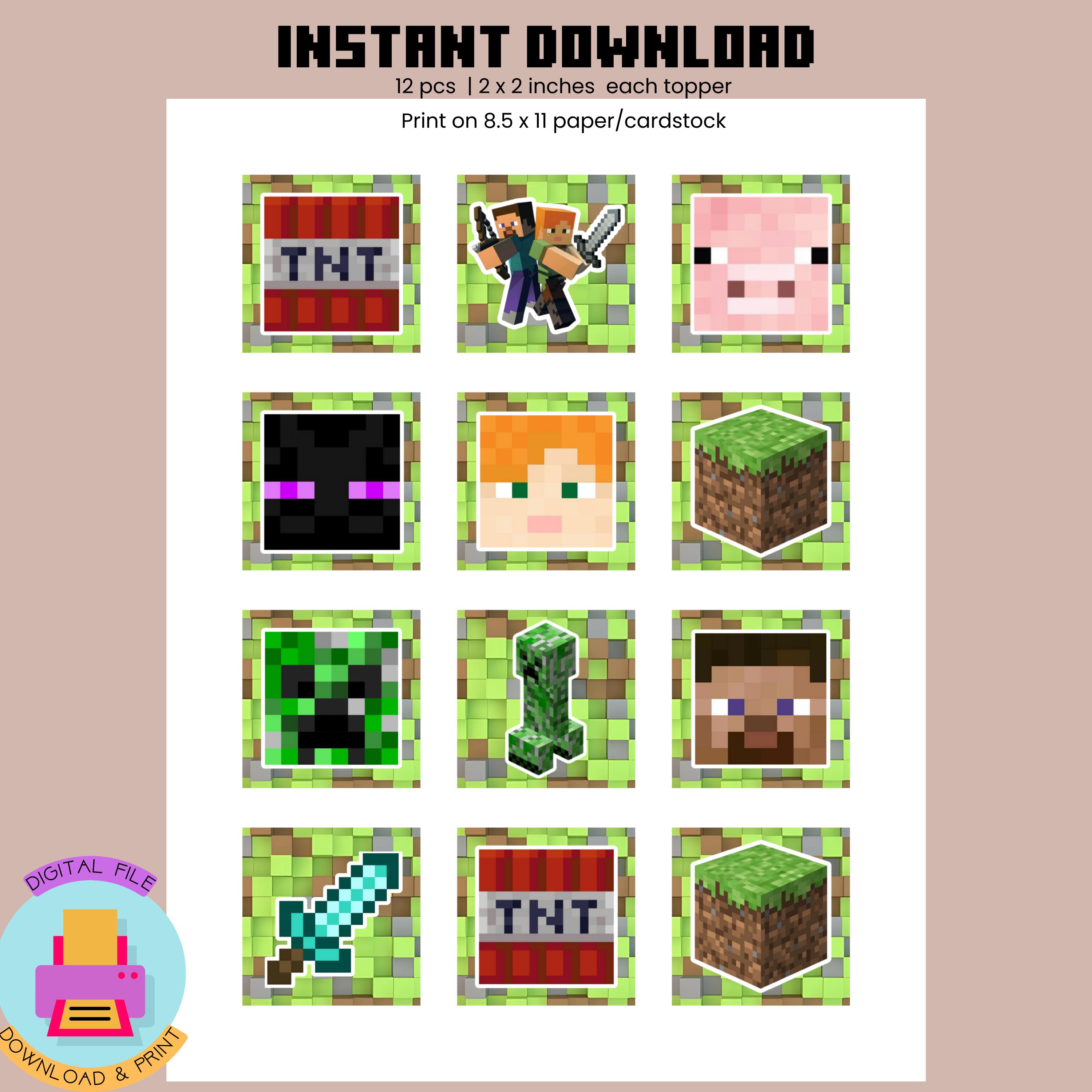 Square Cupcake Topper Printable