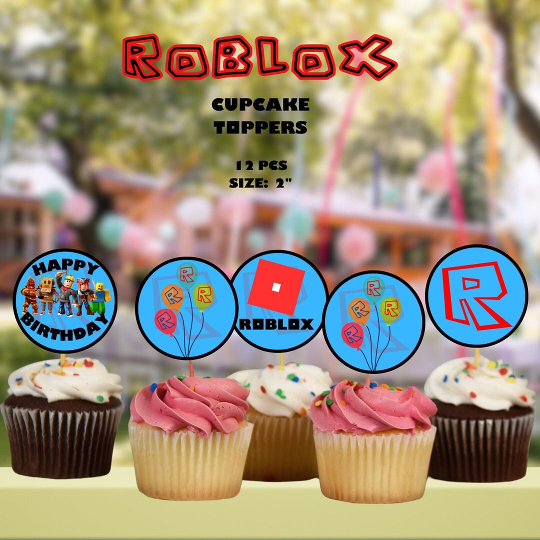Roblox Cupcake Toppers, Roblox Birthday Topper, Gamer Cupcake Topper, Themed Party, Birthday ...