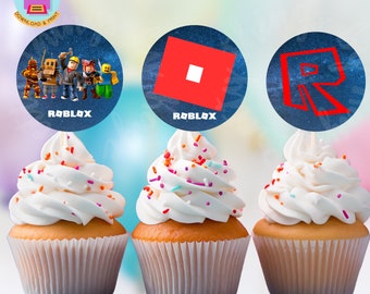 Roblox Cupcake Toppers: Gamer Birthday Party (Digital Download)