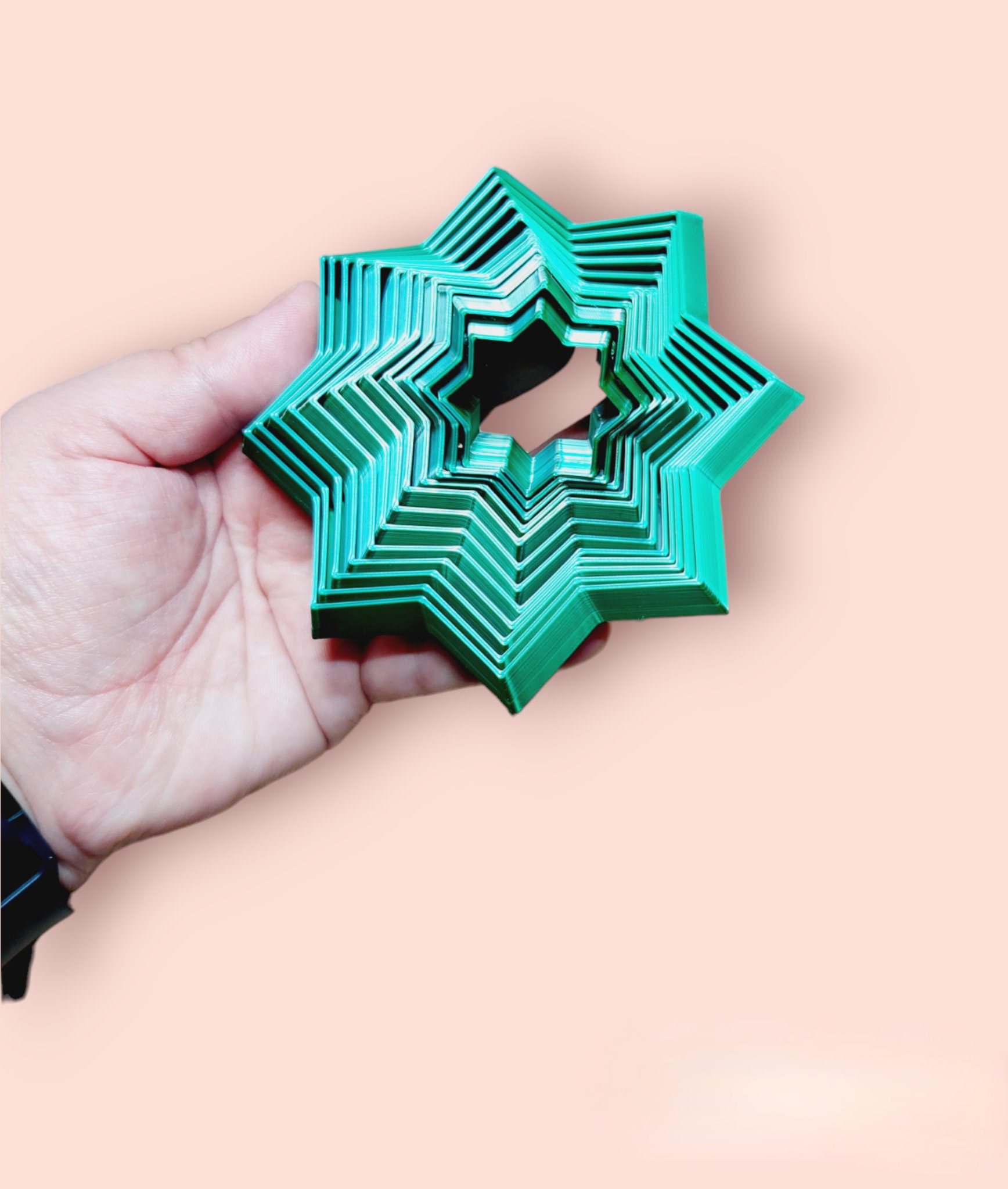 3D Fidget Stern - Sensorisches Spielzeug Gegen Stress, Blau/Lila, 12x12 Cm