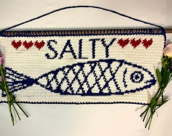 Salty Fish Crochet Wall Hanging Pattern