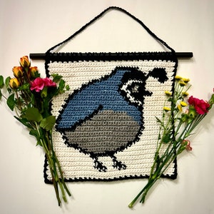 Quail Crochet Wall Hanging Pattern