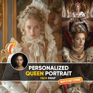Portrait personnalisé de la reine de la Renaissance à partir d&#39;une photo (téléchargement numérique)