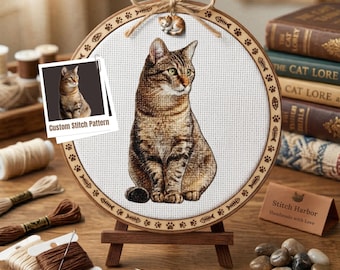 Custom Pet Portrait Cross Stitch Pattern (PDF Download)
