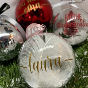 Personalized Christmas balls with plastic filling