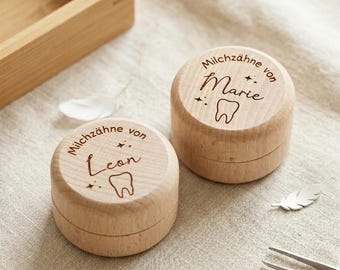 Milchzahndose mit Namen | personalisierte Milchzahndose | Zahnfee | Dose für Milchzähne | Zahndose | Kinder | Holzdose |  Zahnbox |Holzdose