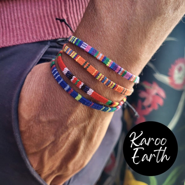 Surfer Bracelet | Adjustable Multi-coloured Unisex Beach Apparel | Surf Waxed bracelet | Handmade Boho surf Bracelets