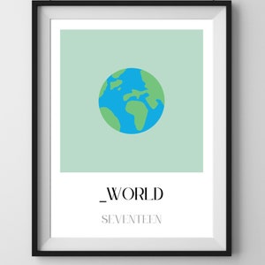 DIGITAL aesthetic kpop wall print _world cute seventeen poster to brighten your room image 5