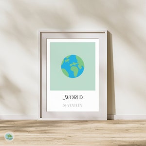 DIGITAL aesthetic kpop wall print _world cute seventeen poster to brighten your room image 2