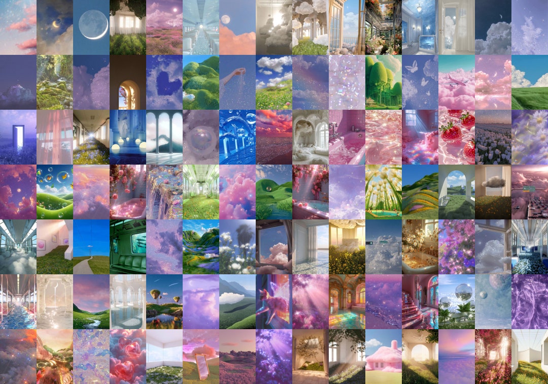 105 Pc Aesthetic Dreamcore Wall Collage - Dreamy Wall Collage Kit ...
