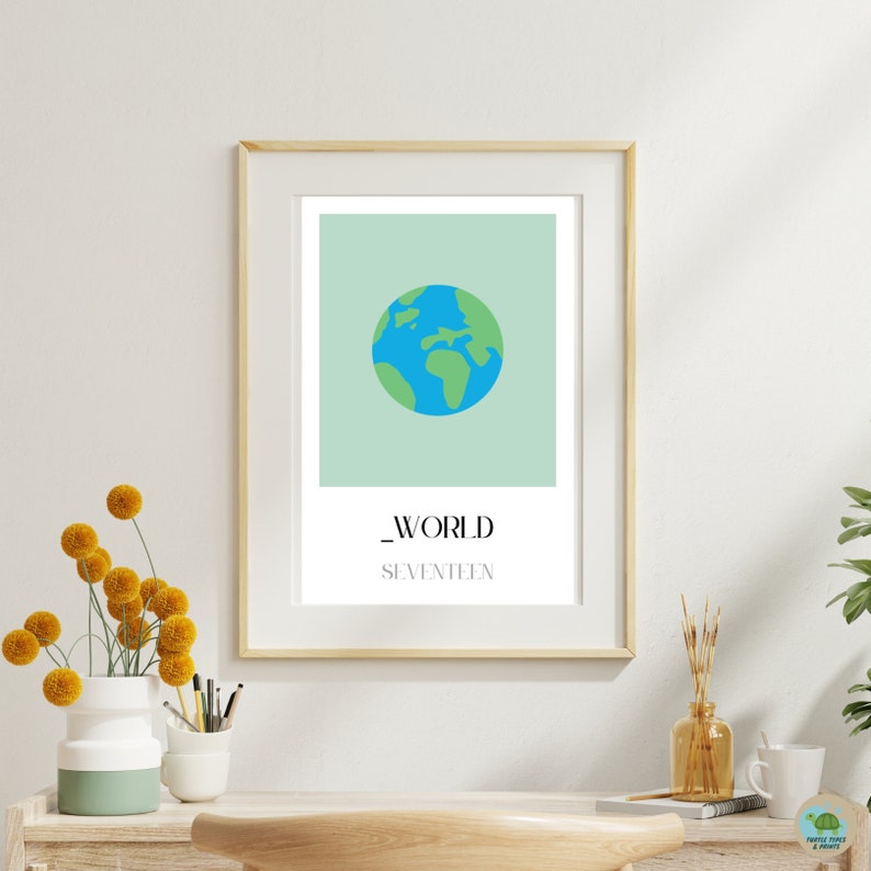 DIGITAL aesthetic kpop wall print _world cute seventeen poster to brighten your room image 3