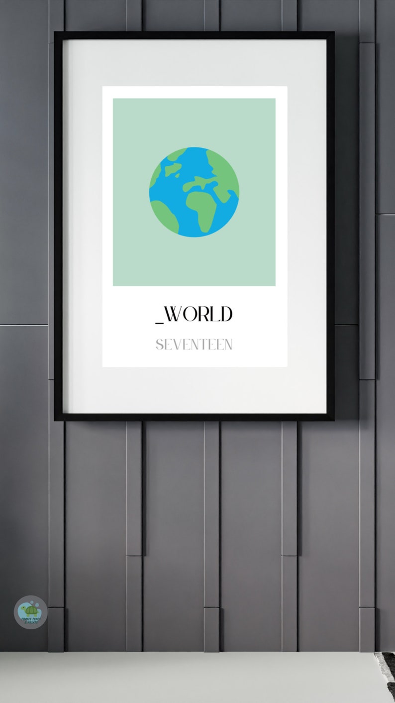 DIGITAL aesthetic kpop wall print _world cute seventeen poster to brighten your room image 7