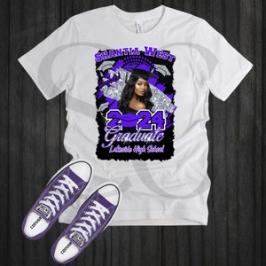 Editable Graduation Shirt Design, 2024 Graduate Shirt Template, Editable Canva Template
