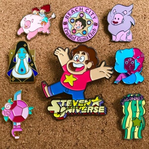 SET OF 8 Steven Universe 1"-2" Enamel Pins