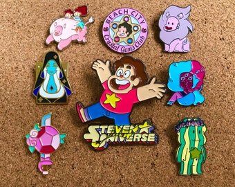 SET OF 8 Steven Universe 1"-2" Enamel Pins