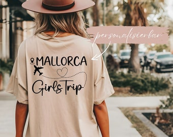 Mädelstrip Shirts, Girls Trip Shirts, Personalisierbares T-Shirt, Mallorca Shirts, Ibiza, Ballermann Gruppenshirt, Malle T-Shirt