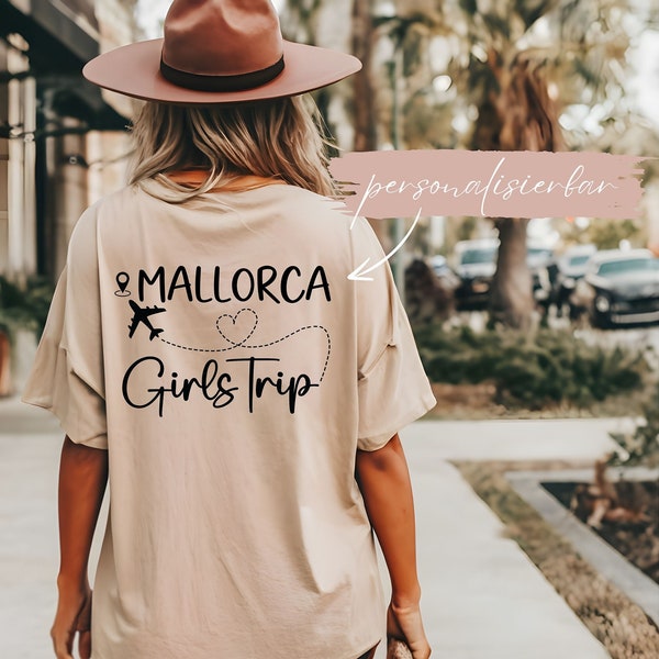 Mädelstrip Shirts, Girls Trip Shirts, Personalisierbares T-Shirt, Mallorca Shirts, Ibiza, Ballermann Gruppenshirt, Malle T-Shirt
