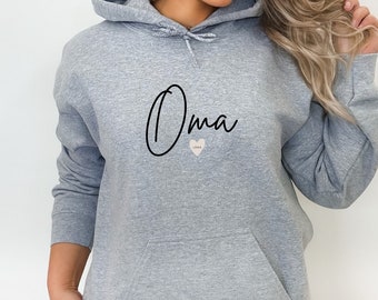 Schwangerschaft, Du wirst Oma, Oma, Geschenk Oma, Muttertag Geschenk, Oma Hoodie, Baby, Enkel Name, Oma Shirt, personalisiertes Geschenk