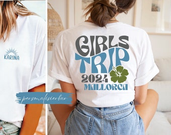 Mädelstrip Shirts, Girls Trip Shirts, Personalisierbares T-Shirt, Mallorca Shirts, Ibiza, Ballermann Gruppenshirt, Malle T-Shirt