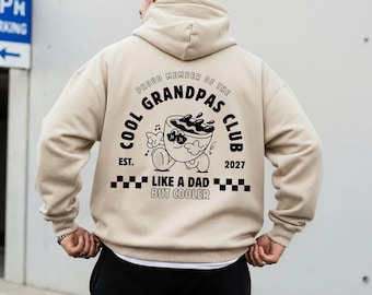 Cool Grandpa's Club Hoodie & Pullover – Gift for Grandpa – Becoming a Grandpa – Personalizable – Christmas and Birthday Gift for Grandpa
