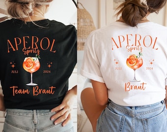 Aperol Spritz JGA Shirts with personalized date and name, Aperol Spritz Shirt, They see me aperollin, JGA, Personalized Gift