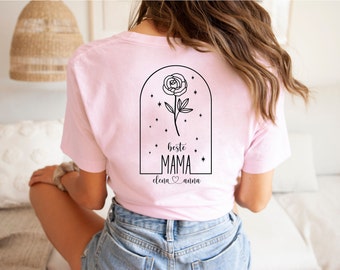 Mama Shirt mit Namen | Muttertagsgeschenk | Muttertag | Geschenk Mama | Personalisiertes T-Shirt | Geburtstagsgeschenk