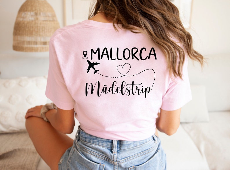 Mädelstrip Shirts, Girls Trip Shirts, Personalisierbares T-Shirt, Mallorca Shirts, Ibiza, Ballermann Gruppenshirt, Malle T-Shirt Bild 7