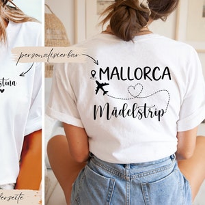 Mädelstrip Shirts, Girls Trip Shirts, Personalisierbares T-Shirt, Mallorca Shirts, Ibiza, Ballermann Gruppenshirt, Malle T-Shirt Bild 1