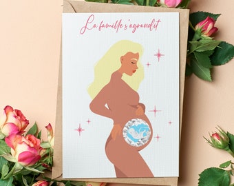 Carte à gratter annonce sexe bébé - Annonce grossesse - C'est une fille - C'est un garçon - Arrivée bébé - personnalisée - mother - baby