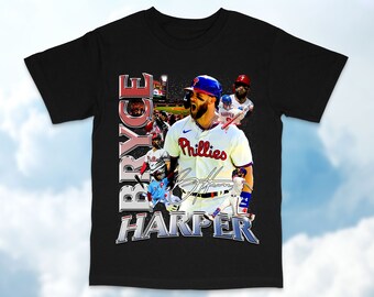 Bryce Harper Phillies Tshirt available in multiple colors. High quality Tshirt with oversize print !