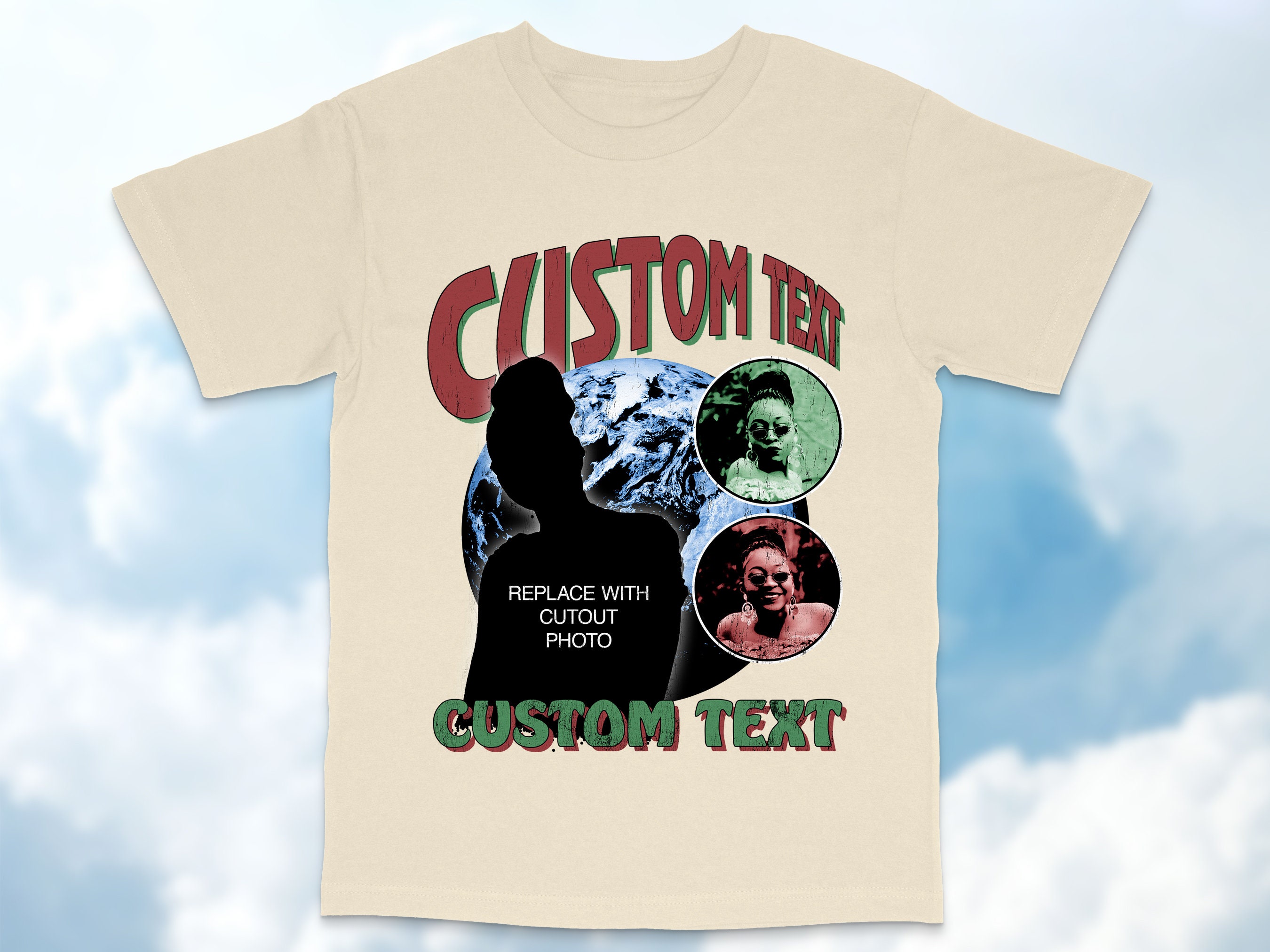 Custom Bootleg Rap Tee, Custom Photo - Vintage Graphic 90s Tshirt