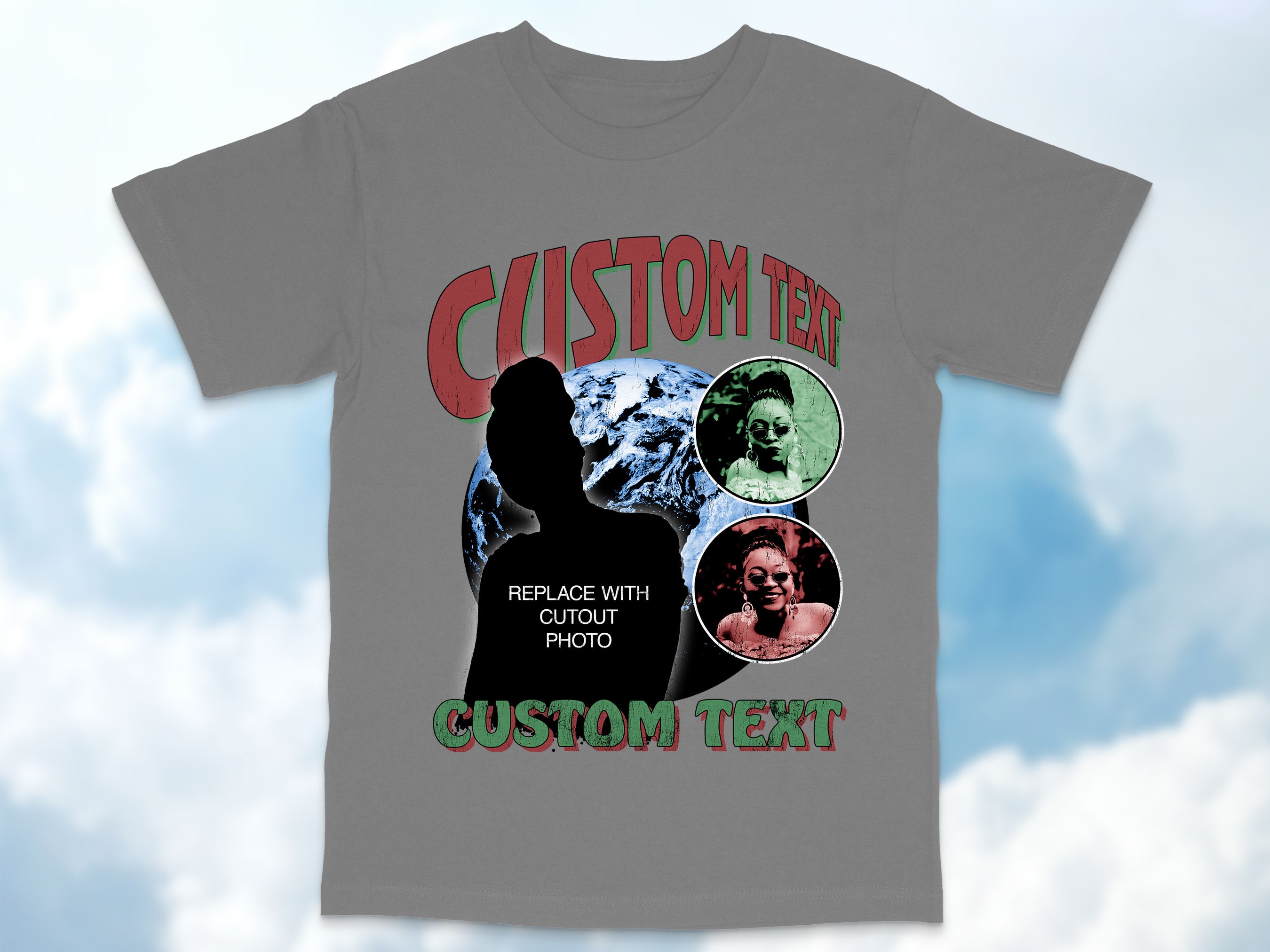 Custom Bootleg Rap Tee, Custom Photo - Vintage Graphic 90s Tshirt